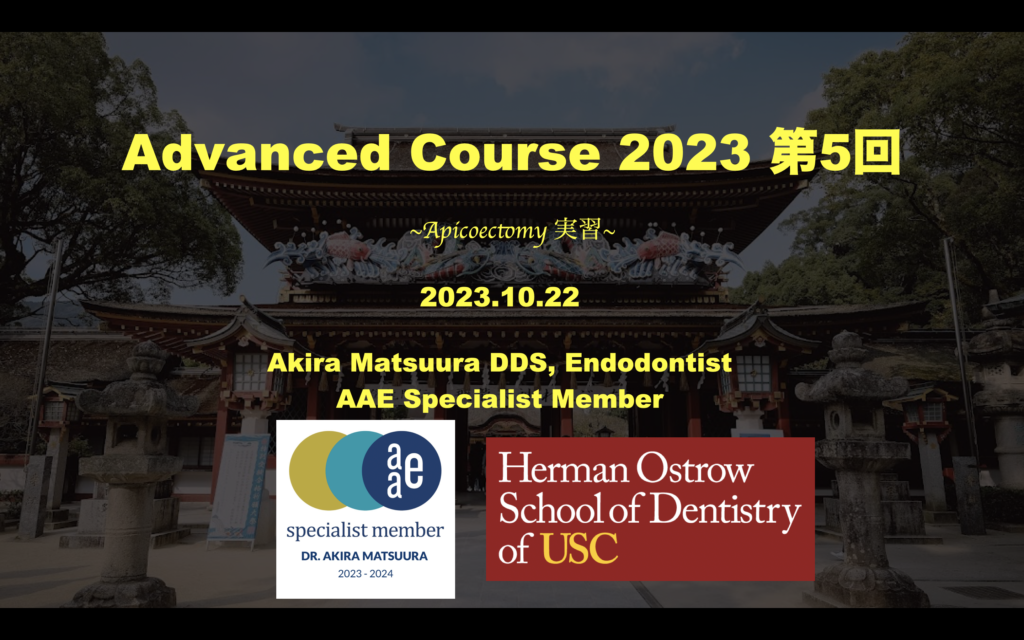 Advanced Course 2023 第5回〜マイクロサージェリー実習(前歯・小臼歯 