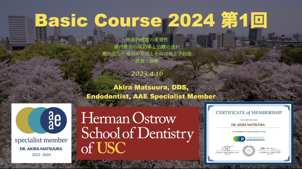 Basic Course 2024 第1回 - まつうら歯科医院 歯内療法専門室